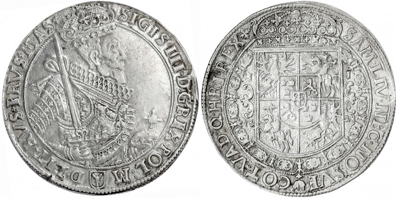 Polen
Sigismund III., 1587-1632
Taler 1628 II, Bromberg. Umschrift endet auf P...