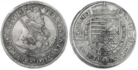 Haus Habsburg
Erzherzog Ferdinand II., 1564-1595
Reichstaler o.J. Ensisheim. Reihe mit 3 Schnallen.
sehr schön, selten. Voglhuber 84/7 var. Klemesc...