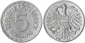 Republik Österreich
2. Republik nach 1945
5 Schilling 1957. vorzüglich. J. 457.