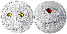 Republik Österreich
2. Republik nach 1945
2 versch. 20 Euro Silbergedenkmünzen 2021. Europa - Weisheit der Eule und Australien - Schöpferkraft der S...