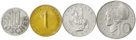 Österreich, Herzogtum
Lots
4 bessere PP-Münzen: 10 Schilling 1959, 10 Groschen, 1 und 5 Schilling 1962.
Polierte Platte