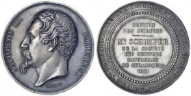 Baden-Mannheim, Stadt
Französische Silbermedaille 1861 von Domard. Kaiserliches Komitee für historische Arbeit und Gelehrte Gesellschaften. Wissensch...