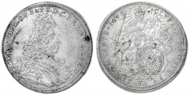 Bayern
Maximilian II. Emanuel, 1679-1726
Reichstaler 1694. Brustb. mit langer Perücke n.r./Madonna hinter Wappen.
vorzüglich. Hahn 199. Wittelsbach...