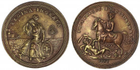 Brandenburg-Preußen
Friedrich II., 1740-1786
Bronzemedaille 1758. Auf die Siege des Jahres. 43 mm.
vorzüglich. Olding 655a.