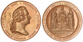 Brandenburg-Preußen
Friedrich II., 1740-1786
Bronzemedaille 1838 von Pfeuffer. Einhundertjahrfeier seiner Aufnahme in den Freimaurerorden. 45 mm.
v...