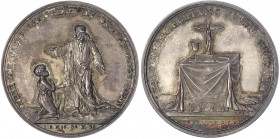Brandenburg-Preußen
Friedrich Wilhelm III., 1797-1840
Silbermedaille o.J.(um 1800) von Loos. Zur Konfirmation. HERR ICH LASSE DICH NICHT DU SEGNEST ...