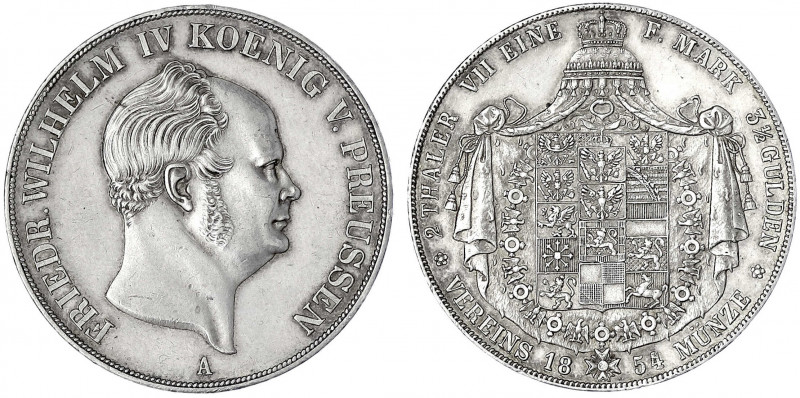 Brandenburg-Preußen
Friedrich Wilhelm IV., 1840-1861
Vereinsdoppeltaler 1854 A...