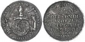 Sachsen-Albertinische Linie
Johann Georg I., 1615-1656
Silbermedaille 1626 von Herbart von Lünen, a.d. neue Jahr. Globus mit Armen, darauf Bibel und...