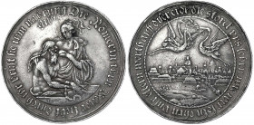 Sachsen-Albertinische Linie
Johann Georg I., 1615-1656
Silbermedaille 1626 von Dadler. Die "Caritas Romana": Pero säugt ihren gefesselten Vater Kimo...