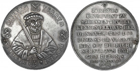 Sachsen-Albertinische Linie
Johann Georg I., 1615-1656
Silbermedaille 1630 v. Sebastian Dadler, a.d. 100 Jf. der Reformation. Hüftbild Kurfürst Joha...