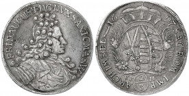Sachsen-Albertinische Linie
Friedrich August I., 1694-1733
2/3 Taler 1697 EPH, Leipzig. sehr schön, kl. Randfehler. Slg. Merseburger 1387. Kahnt 113...