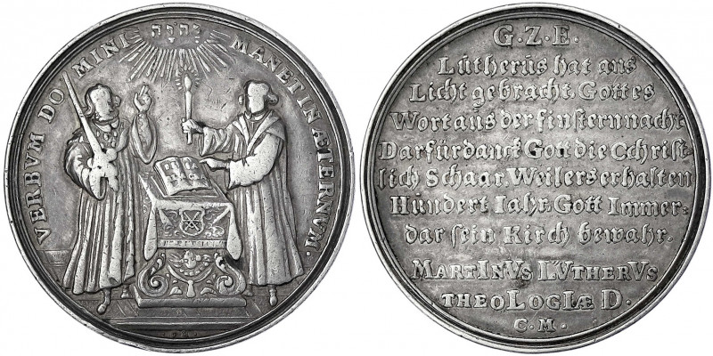 Sachsen-Albertinische Linie
Friedrich August I., 1694-1733
Silbermedaille 1717...