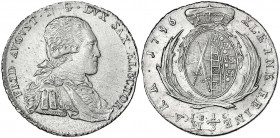 Sachsen-Albertinische Linie
Friedrich August III., 1763-1806
1/3 Taler 1796 IEC, Dresden. vorzüglich, min. Kratzer. Buck 196. Slg. Merseburger 2004....