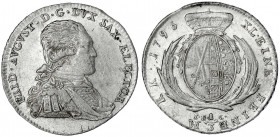 Sachsen-Albertinische Linie
Friedrich August III., 1763-1806
1/3 Taler 1796 IEC, Dresden. vorzüglich/Stempelglanz, selten in dieser Erhaltung. Buck ...