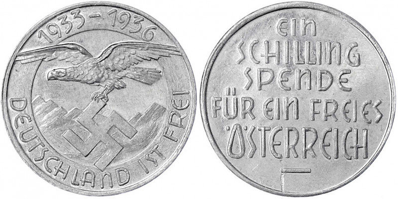 Drittes Reich
Österreich: 1 Schilling "Spende für ein freies Österreich" 1933/1...