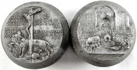 Medailleure
Goetz, Karl
Prägestempelpaar (Patrizen) zur Medaille 1921, Beisetzung des bayerischen Königspaares. Prägedurchmesser 40 mm. Stempel Eise...