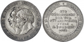 Numismatik
Grevenbroich
Versilberte Bronzemedaille 1876 v. Wittig, a.d. Fertigstellung der 200. Münzmaschine der Firma Uhlhorn. 41 mm.
vorzüglich/S...