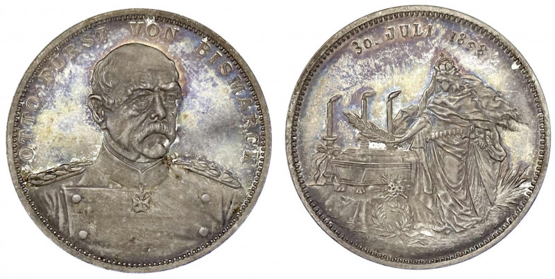 Personenmedaillen
Bismarck, Otto von *1815, +1898
Silbermedaille 1898 von Laue...