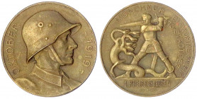 Schützenmedaillen
München
Bronzemedaille 1919 v. Deschler, a.d. 1. Preisschießen der Einwohnerwehr 13. Stadtbezirk. Soldatenbrb. r./Ritter bekämpft ...