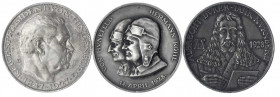 Zusammenstellungen und Lots
3 Silbermedaillen der 1920er Jahre: 1927 D von Goetz auf Hindenburg, 1928 a.d. "Bremen", 1928 auf Dürer (Dürer winz. Rand...
