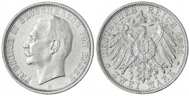 Baden
Friedrich II., 1907-1918
2 Mark 1911 G. vorzüglich. Jaeger 38.