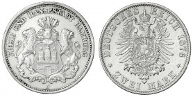 Hamburg
2 Mark 1876 J. vorzüglich, kl. Randfehler. Jaeger 61.