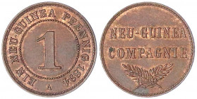 Deutsch-Neuguinea
Neuguinea Compagnie
1 Neuguinea Pfennig 1894 A. vorzüglich/Stempelglanz. Jaeger 701.