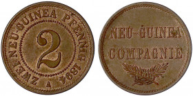 Deutsch-Neuguinea
Neuguinea Compagnie
2 Neuguinea-Pfennig 1894 A. vorzüglich/Stempelglanz. Jaeger 702.