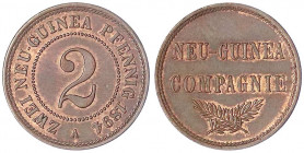 Deutsch-Neuguinea
Neuguinea Compagnie
2 Neuguinea-Pfennig 1894 A. vorzüglich/Stempelglanz. Jaeger 702.