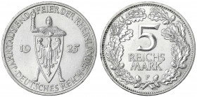 Gedenkmünzen
5 Reichsmark Rheinlande
1925 F. vorzüglich, kl. Kratzer. Jaeger 322.