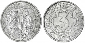 Gedenkmünzen
3 Reichsmark Nordhausen
1927 A. gutes vorzüglich, kl. Randfehler. Jaeger 327.