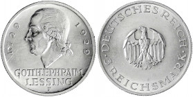 Gedenkmünzen
3 Reichsmark Lessing
1929 F. gutes vorzüglich. Jaeger 335.