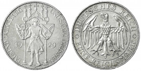 Gedenkmünzen
5 Reichsmark Meissen
1929 E. vorzüglich, winz. Randfehler. Jaeger 339.