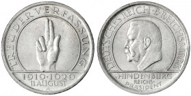 Gedenkmünzen
5 Reichsmark Schwurhand
1929 A. gutes vorzüglich. Jaeger 341.