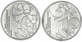 Bundesrepublik Deutschland
Probe v. Victor Huster zu 10 DM in Silber 1989. 40 Jahre BRD. Glatter Rand mit Nummerierung 27/111. 34 mm, 25,31 g. Auflag...