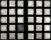Sammlungen allgemein
30 verschiedene Silbermünzen der "Kaiser und Könige Europas" des 19. und 20. Jh. aus Abo-Lieferung und in 2 dekor. Holzschatulle...