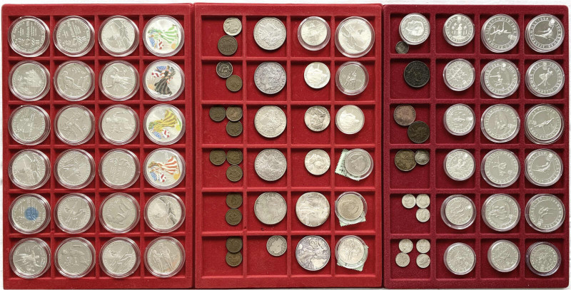 Sammlungen allgemein
Schwarzer Münzkoffer mit 89 Münzen aus 1862 bis 1999. Dabe...