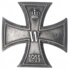 Deutschland
Deutsche Länder, bis 1918
Preußen: Eisernes Kreuz I. Klasse 1914 gewölbte Form, ohne Hersteller. Silberpunze 800.
sehr schön/vorzüglich...
