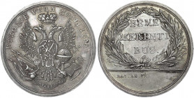 Russland
Zarenreich bis 1917
Auszeichnungsmedaille Jahr 17 = 1757 des Naval Shlyakhetsky Corps für Kadetten. Silber, 39 mm, 21,09 g.
vorzügliches P...