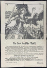 Sonstige militär. Gegenstände
Erster Weltkrieg: Flugblatt vom 12. Januar 1917, entworfen von Franz Stassen (1869-1949). "An das deutsche Volk!". 46 X...