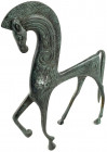 Skulpturen und Plastiken
Bronzeskulptur. Neuzeitliche Nachahmung einer mykenischen Pferdeskulptur. Höhe 25,5 cm