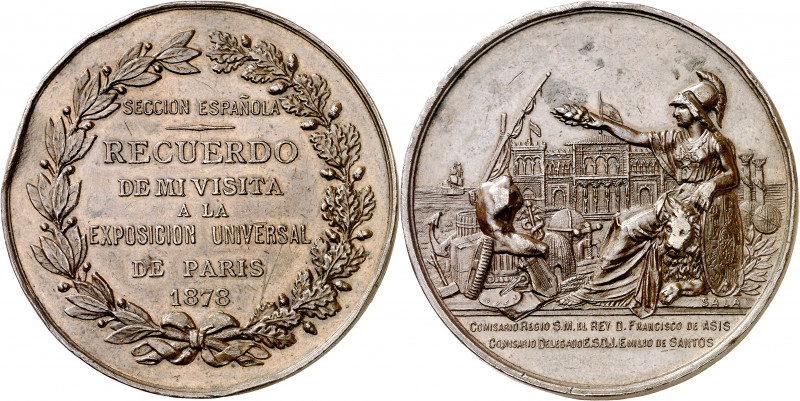 1878. Alfonso XII. Recuerdo de la visita de S. M. a la Exposición Universal de P...