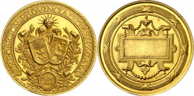 1882. Alfonso XII. Vizcaya. Exposición Provincial. Medalla. Grabador: Massonet. Medalla sin otorgar. Bella. Muy rara. Oro. 24,26 g. Ø37 mm. S/C.