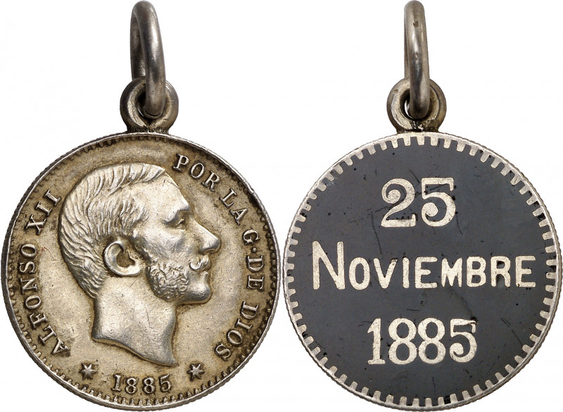 1885. Alfonso XII. Fallecimiento de Alfonso XII. Medalla. Ex Áureo 16/12/2003, n...