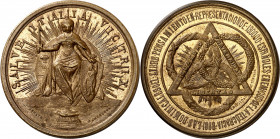 1888. Alfonso XIII. Barcelona. Las Dominicales del Libre Pensamiento. Medalla. (Cru.Medalles 790). Grabador: J. Morató. Medalla masónica que conmemora...