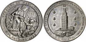 s/d (1889). Alfonso XIII. III Centenario de la defensa de la Coruña por María Pita. Medalla. (Jaime Paz 861). Grabador: E. Carré. Leves marquitas. Bel...