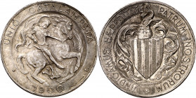 1900. Unió Catalanista. Barcelona. Medalla (5 pesetas). (AC. 135) (Cru. Medalles 925). Grabador: Vallmitjana. Leves golpecitos. Bella. Ex Áureo 19/12/...