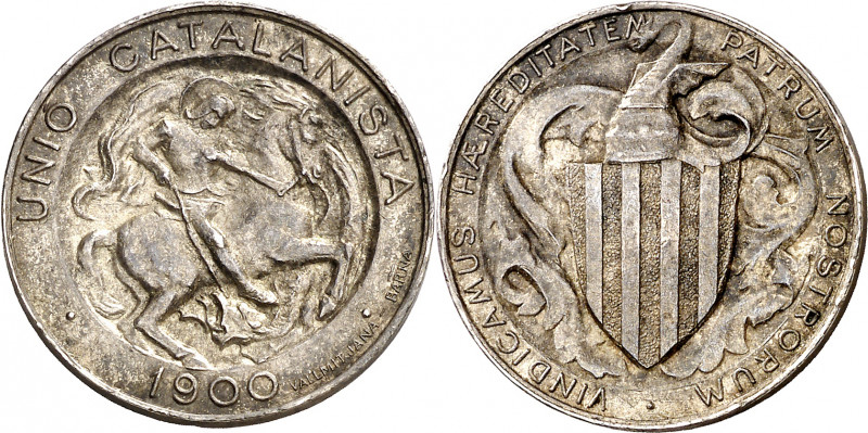 1900. Unió Catalanista. Barcelona. Medalla (1 peseta). (AC. 134) (Cru.Medalles 9...