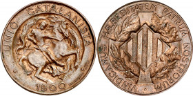 1900. Unió Catalanista. Barcelona. Medalla (5 céntimos). (AC. 132) (Cru.Medalles 928). Grabador: Vallmitjana. Mínimos golpecitos. Bella. Ex Áureo 19/1...