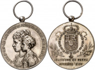 1902. Alfonso XIII. Medalla de distinción de la regencia de María Cristina. Medalla. (Pérez Guerra 753a). Grabador: B. Maura. Ex Colección Jordana de ...